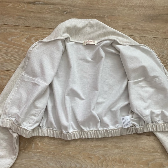 Magenta Seoul Cropped Bomber Jacket - Picture 3 of 6